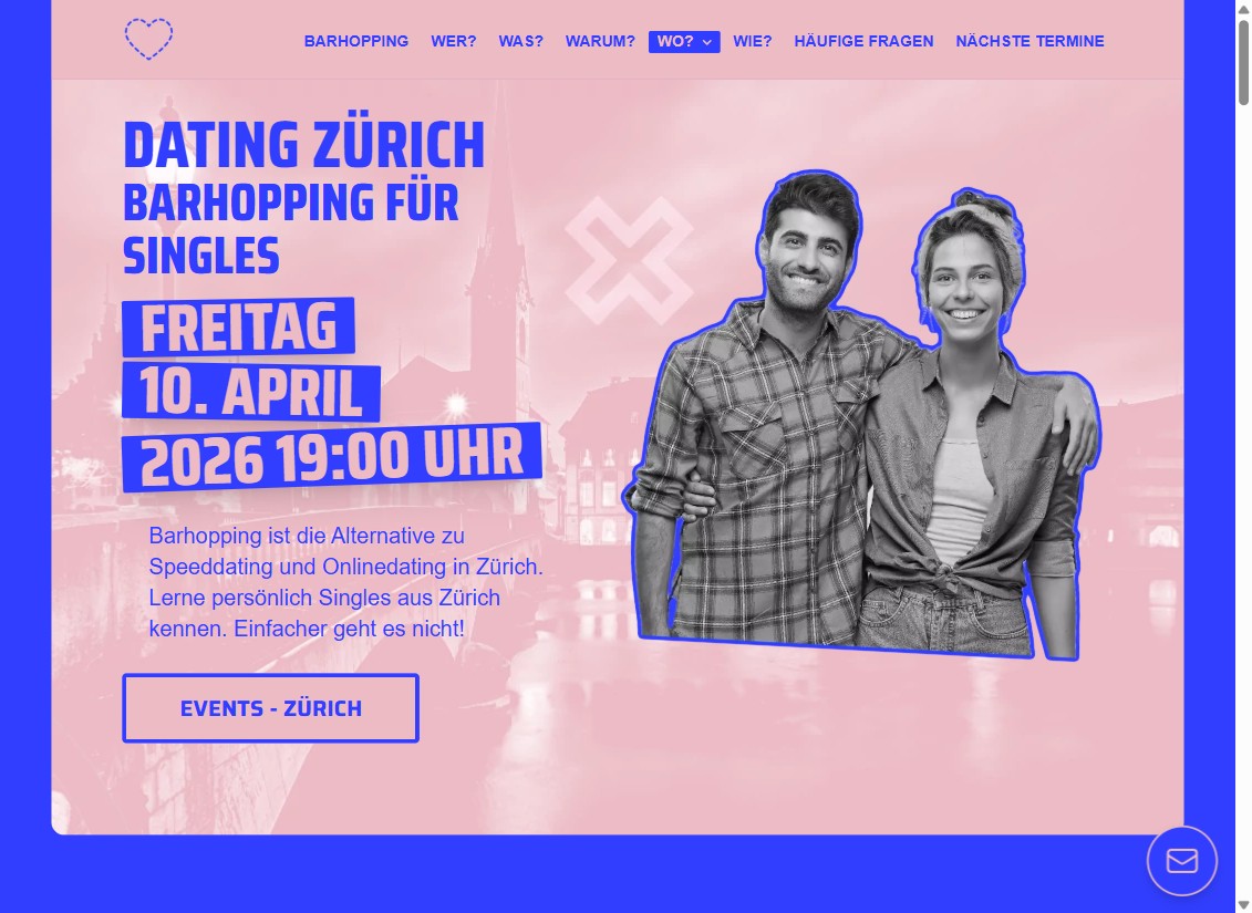 Barhopping für Singles Webseite