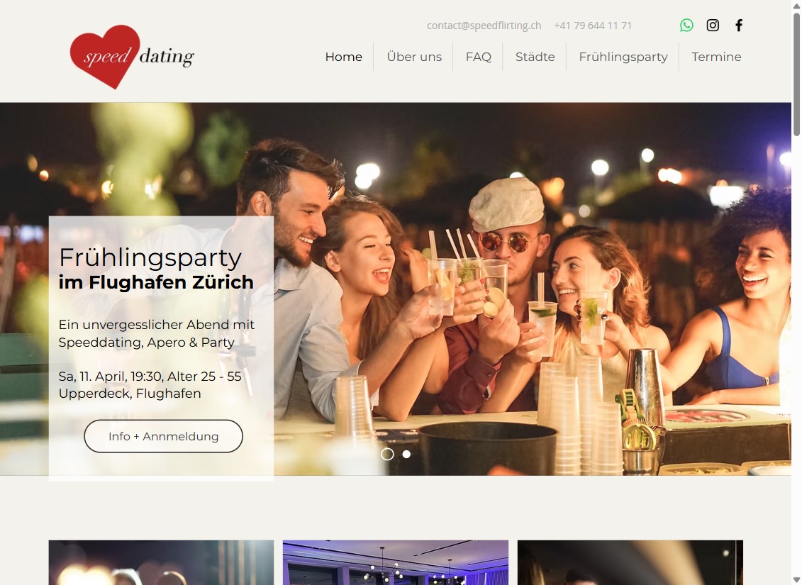 Speeddating.ch Webseite